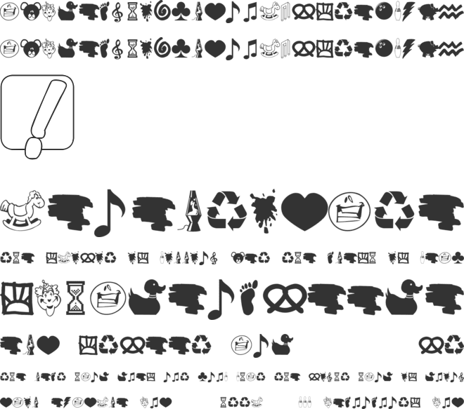 Elephants and Bears font preview