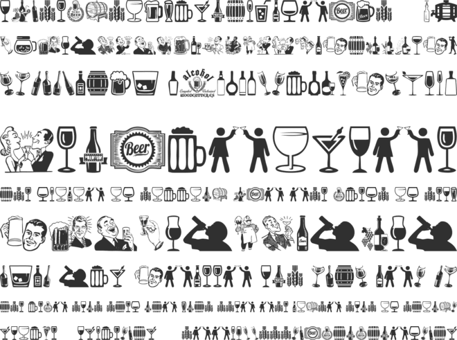 Alcohol font preview