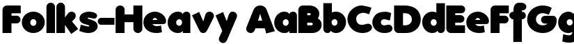Folks-Heavy font