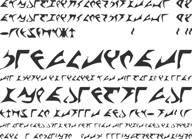 klingon font font preview