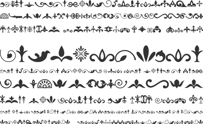 ornaments font preview