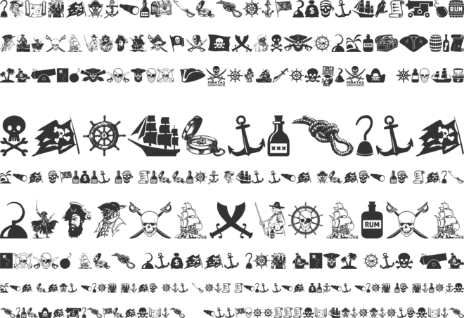 Piratas font preview