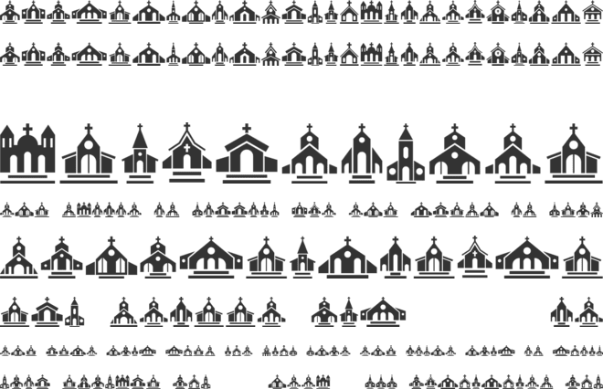 Churches font preview
