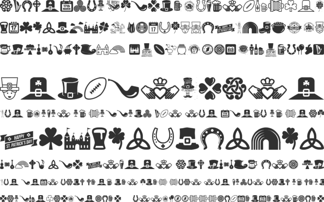Irish font preview