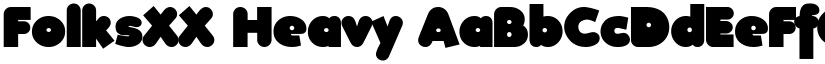 FolksXX Heavy font