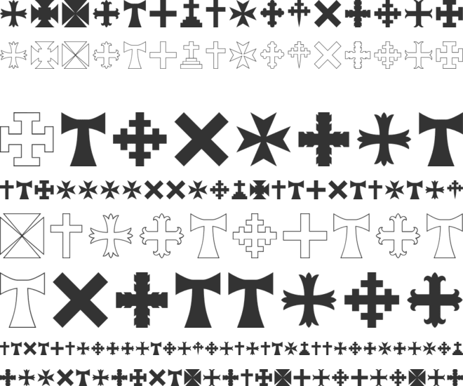 RTA Cross font preview