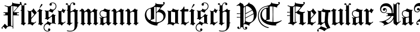 Fleischmann Gotisch PT Regular font