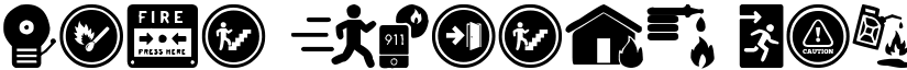 Fire Safety Icons Regular font