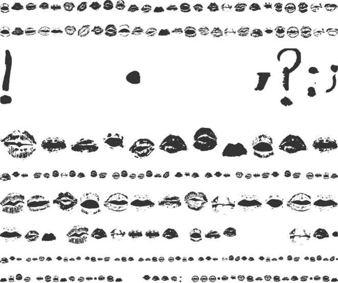 Kisstell font preview