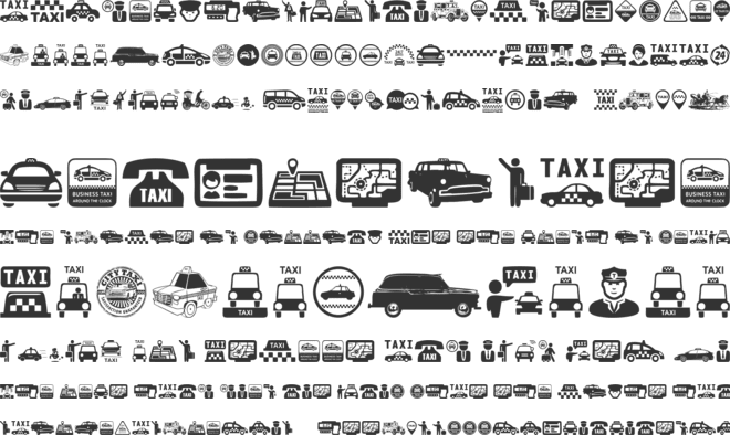 Taxi font preview