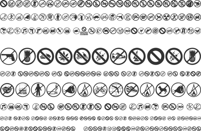 Banned World font preview