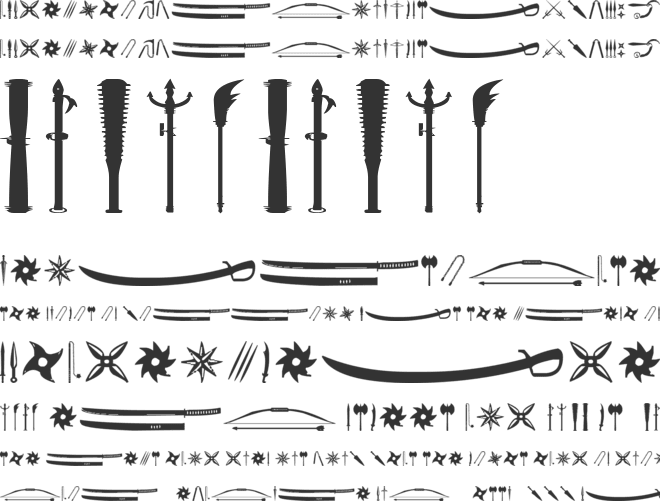 Ancient Weapons font preview
