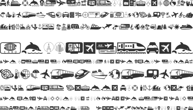 Tourism font preview