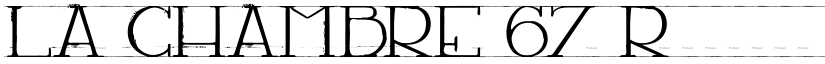 LA CHAMBRE 67 Regular font