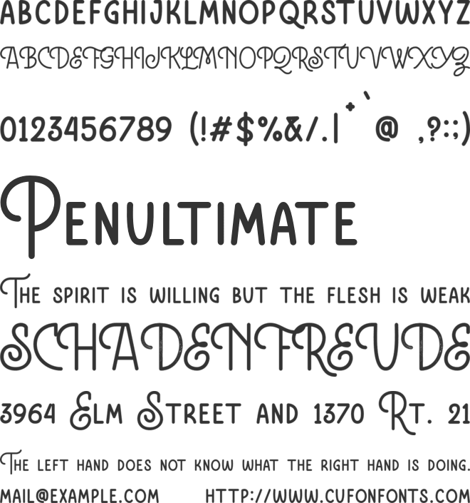Siregar DEMO font preview