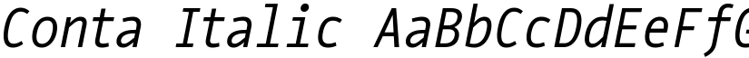 Conta Italic font