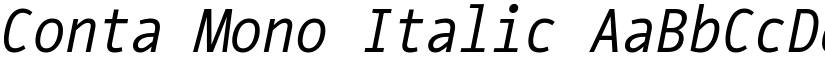 Conta Mono Italic font