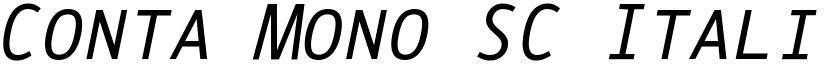 Conta Mono SC Italic font