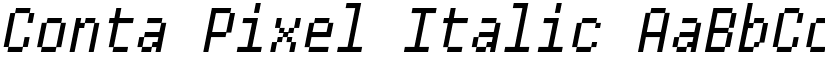 Conta Pixel Italic font