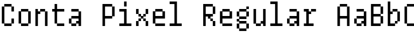 Conta Pixel Regular font