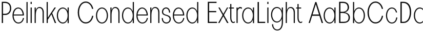 Pelinka Condensed ExtraLight font