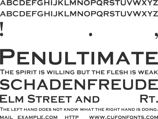 Media Gothic font preview