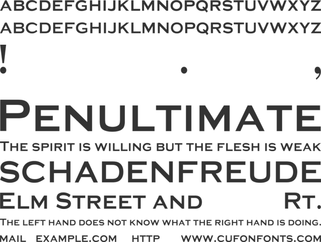 Media Gothic font preview