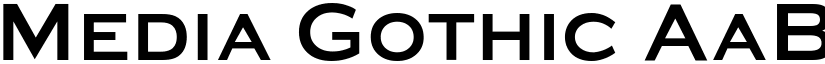 Media Gothic font