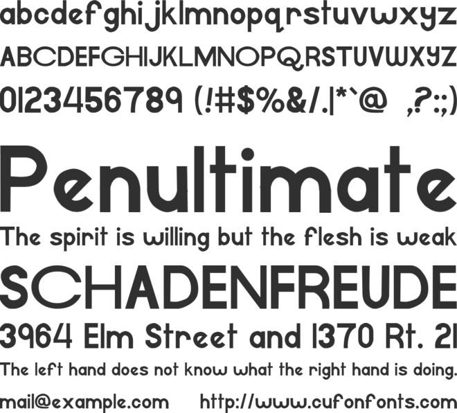 MicrosoftWin1 font preview