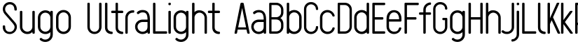 Sugo UltraLight font
