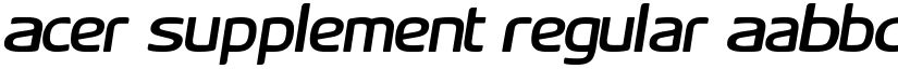 Acer Supplement Regular font