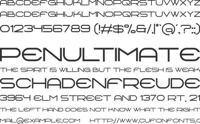 CEROM font preview