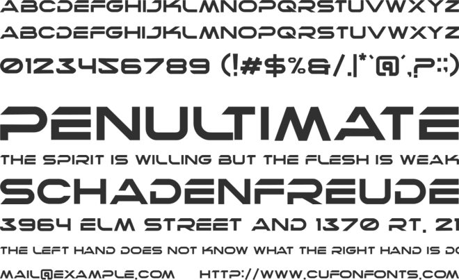 futures font preview