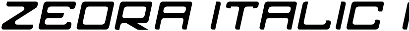 zeora Italic font