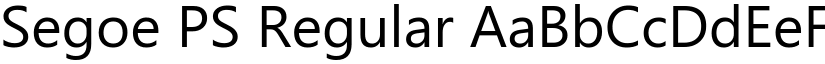 Segoe PS Regular font