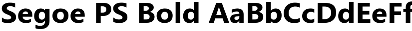 Segoe PS Bold font