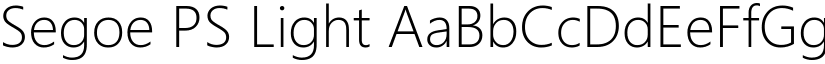 Segoe PS Light font