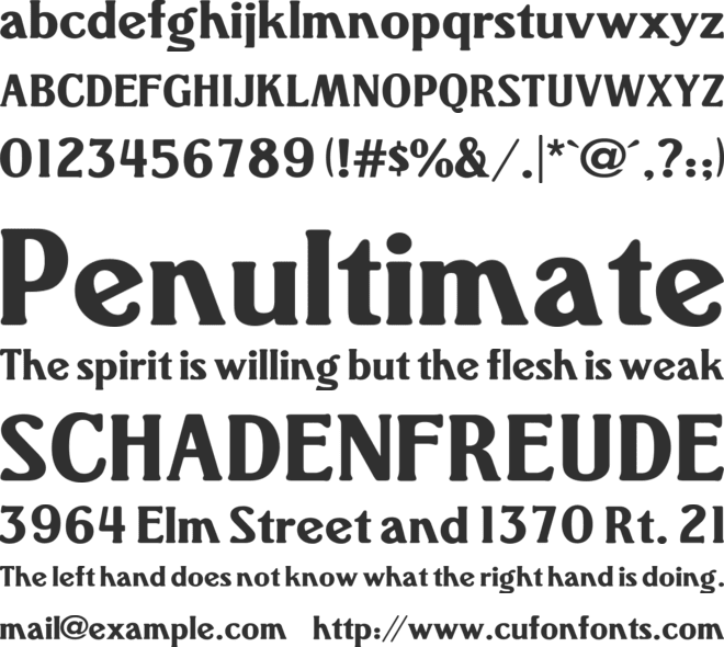 FPSuppliment119 font preview