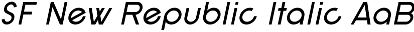 SF New Republic Italic font
