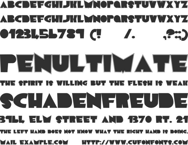 Animal House font preview