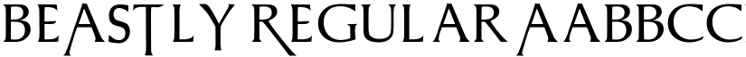 BEASTLY Regular font