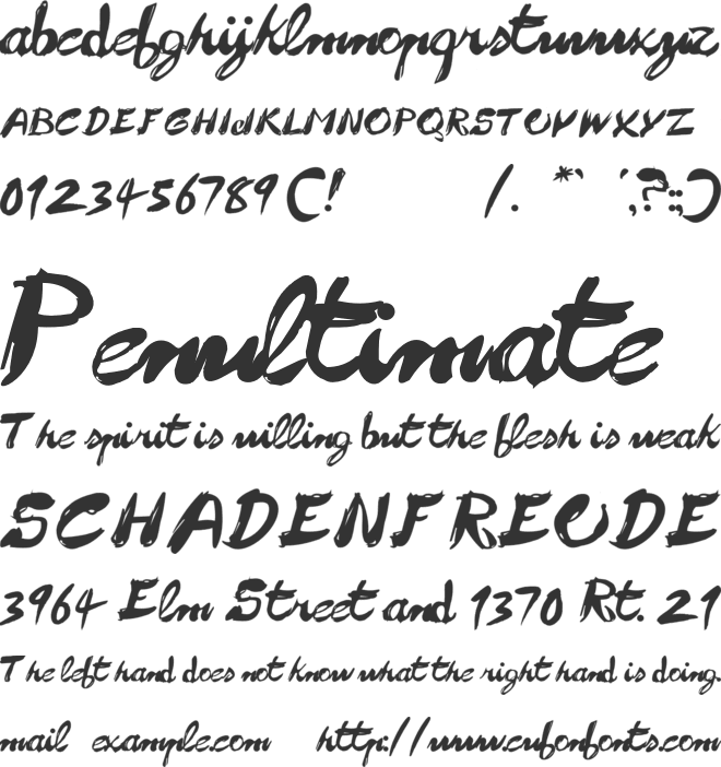 Fronte del Porto font preview