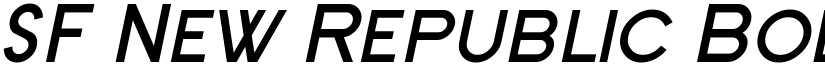 SF New Republic Bold Italic font