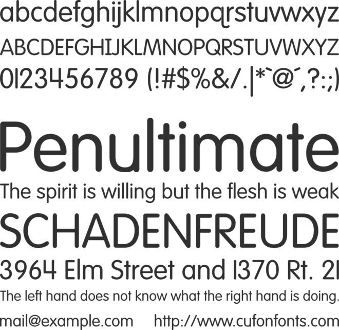 Sesame Street English font preview