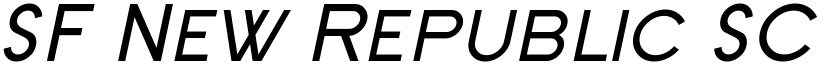 SF New Republic SC Italic font