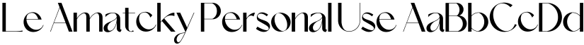 Le Amatcky Personal Use font