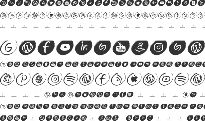 GRUNGE Social Media font preview