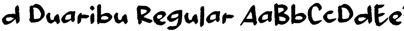 d Duaribu Regular font