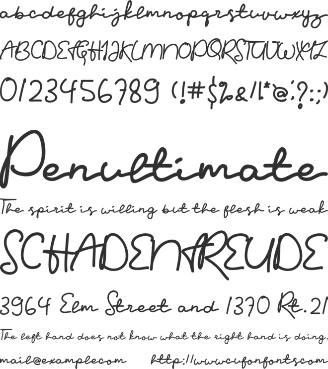 Gedabol font preview