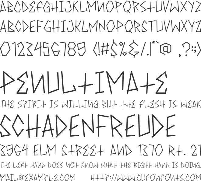 Sixpounder font preview